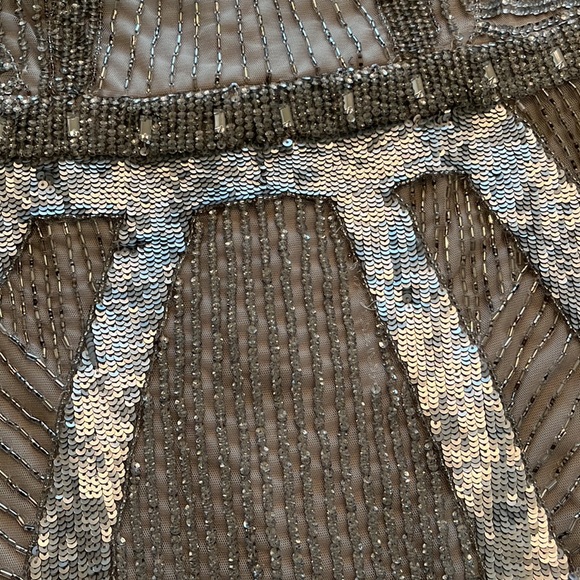 Aidan Mattox Sleeveless Beaded Sequin Sheath Dress - Picture 11 of 13